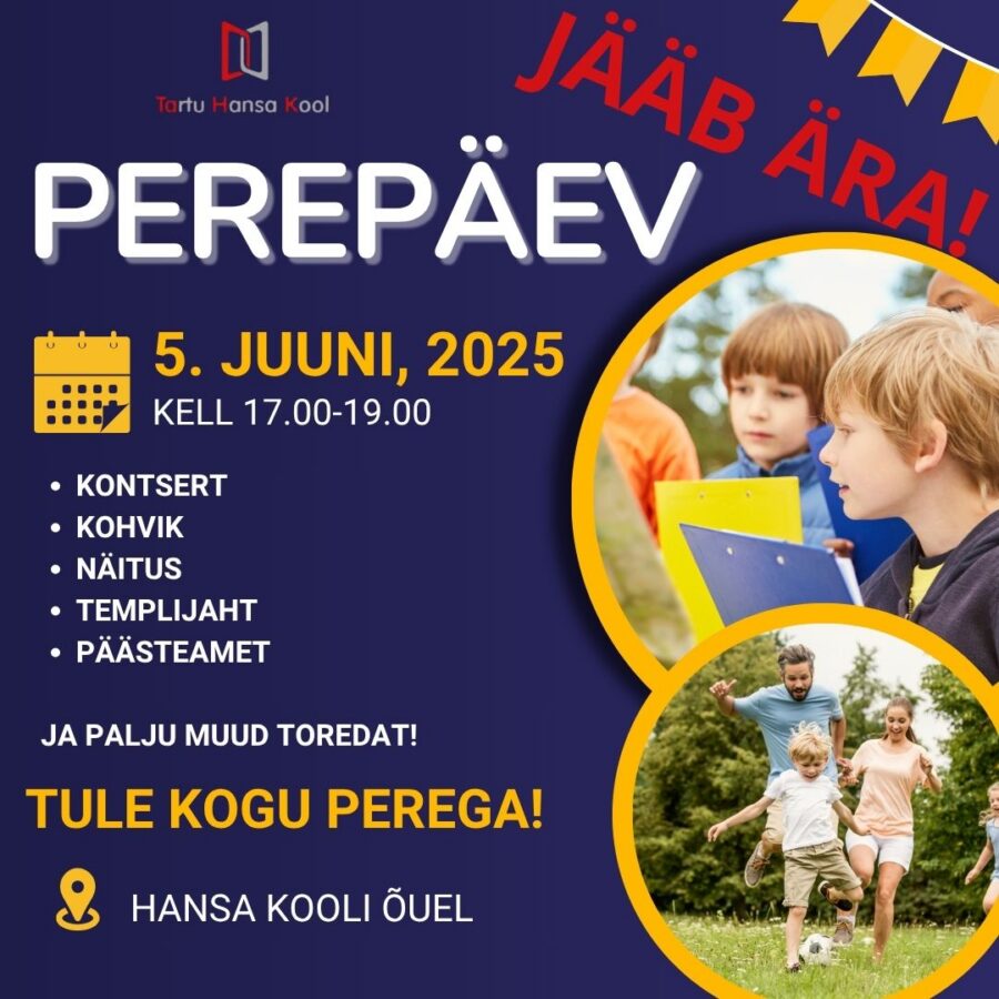 Perepäev jääb ära!